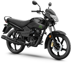 Lateral esquerda da Mottu Sport ESD 2025 mostrando escapamento, amortecedor traseiro e freio a disco dianteiro
